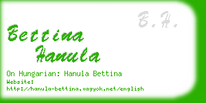 bettina hanula business card